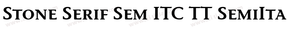 Stone Serif Sem ITC TT SemiIta字体转换